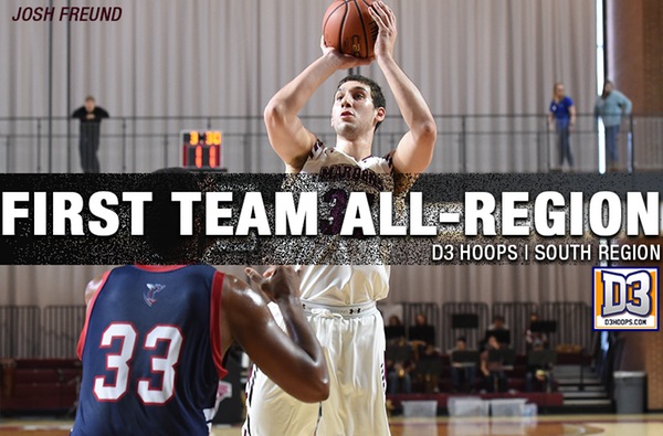 Freund Named First-Team All-South Region by D3hoops.com