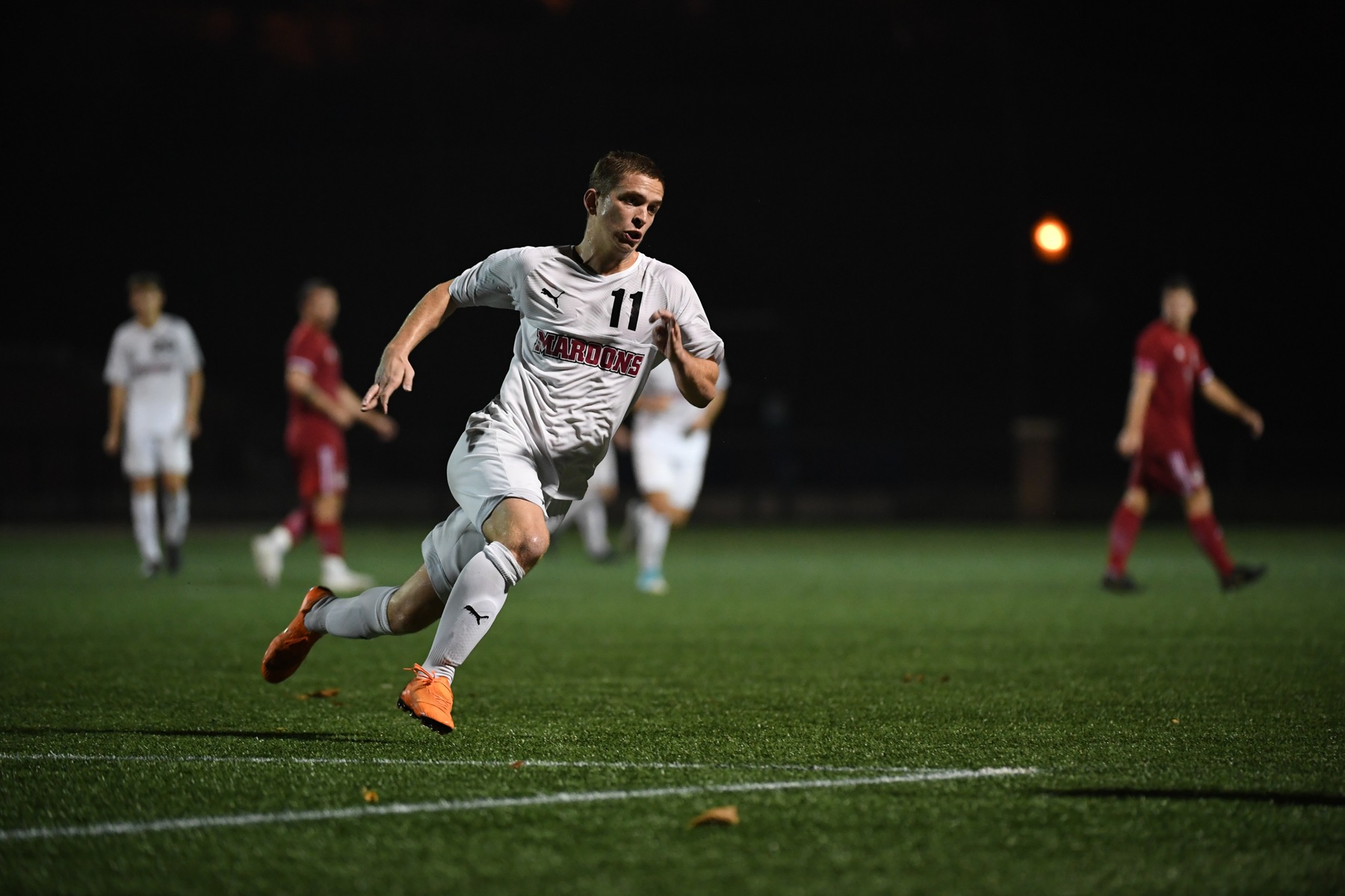 Isaac Wolf scored a goal and added an assist to lead third-seeded Roanoke to a 2-0 win over sixth-seeded Guilford in the Quarterfinals of the 2019 ODAC Men’s Soccer Tournament.