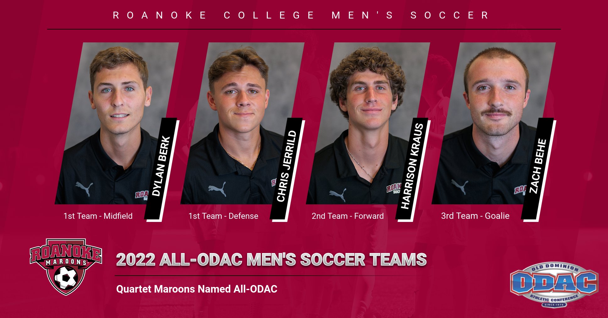 Kraus, Behe Win Two Top Awards, Four Maroons Named All-ODAC