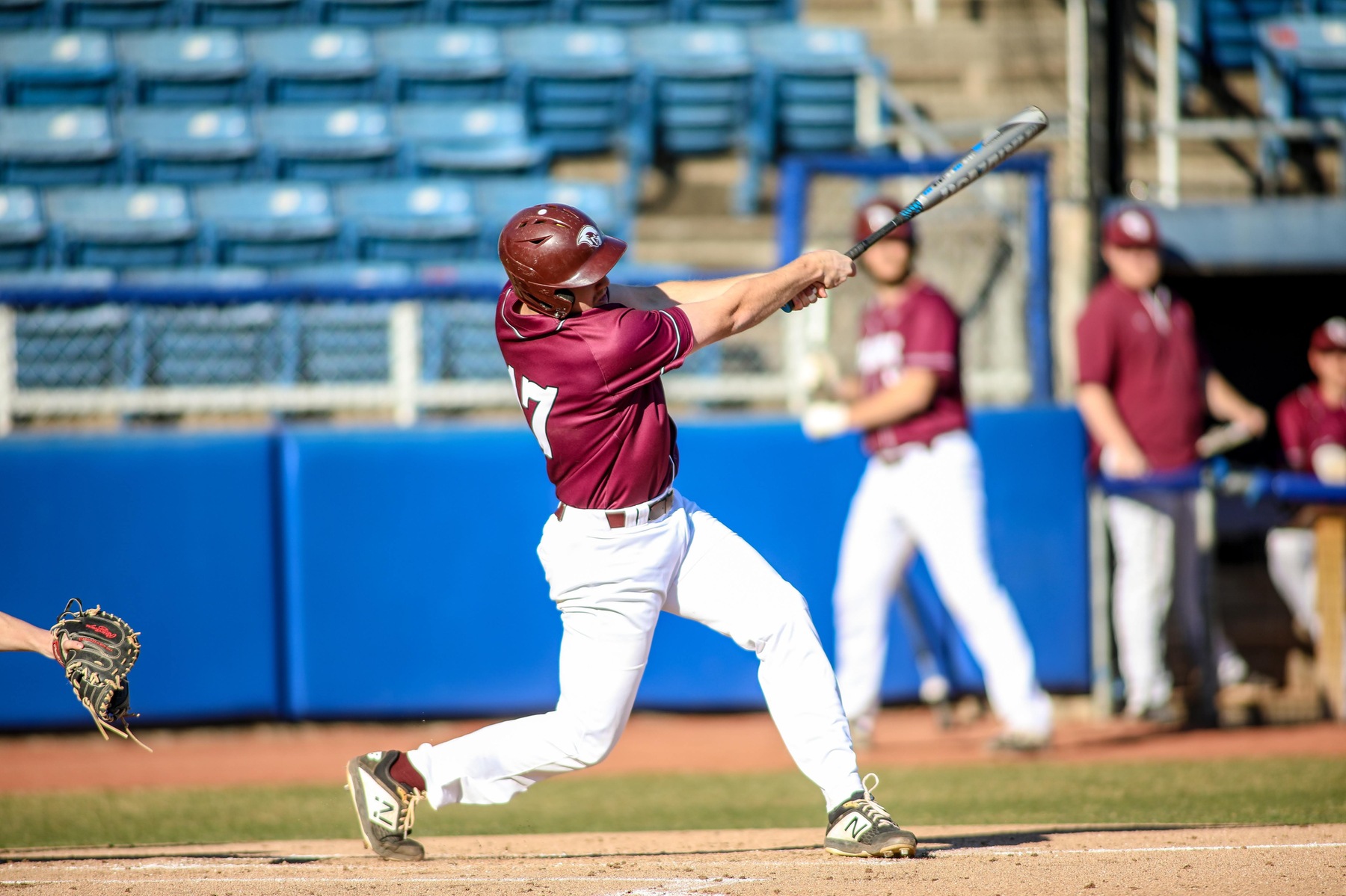 action photo of RC baseball player Will Merriken swinging