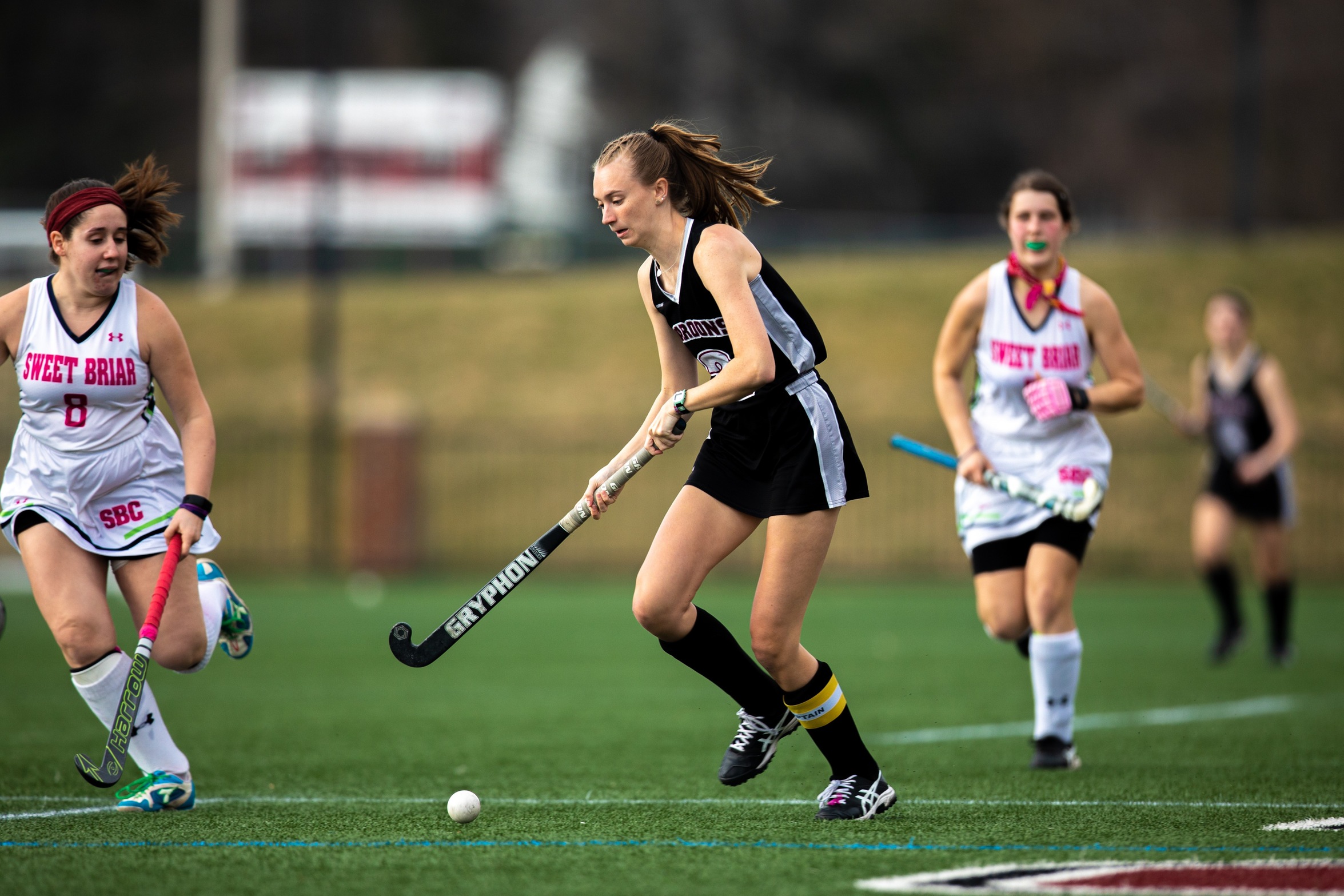 action photo of RC field hockey player Emilee Wooten
