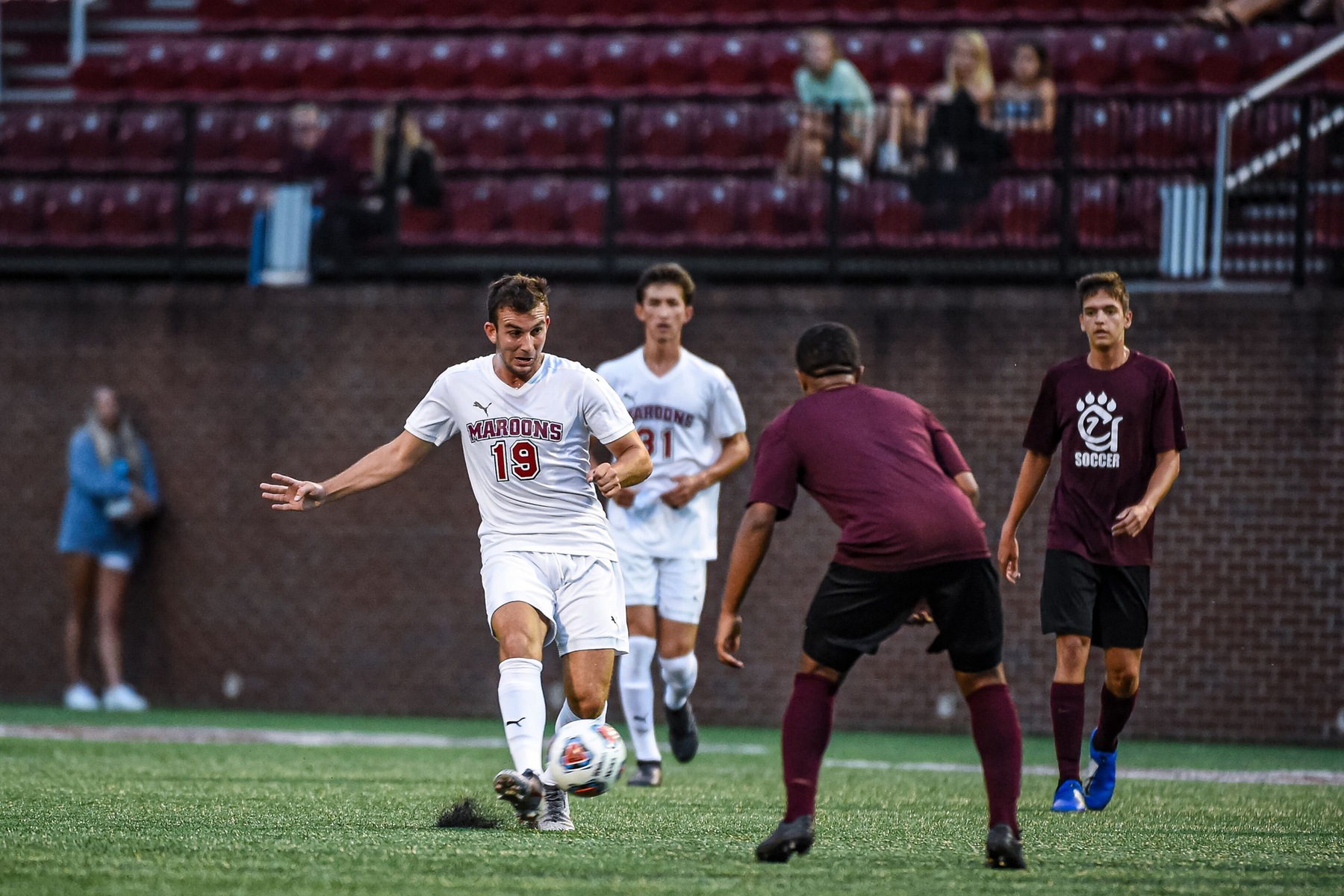 Liam Camilleri had one of three second-half goals for the Maroons at EMU.