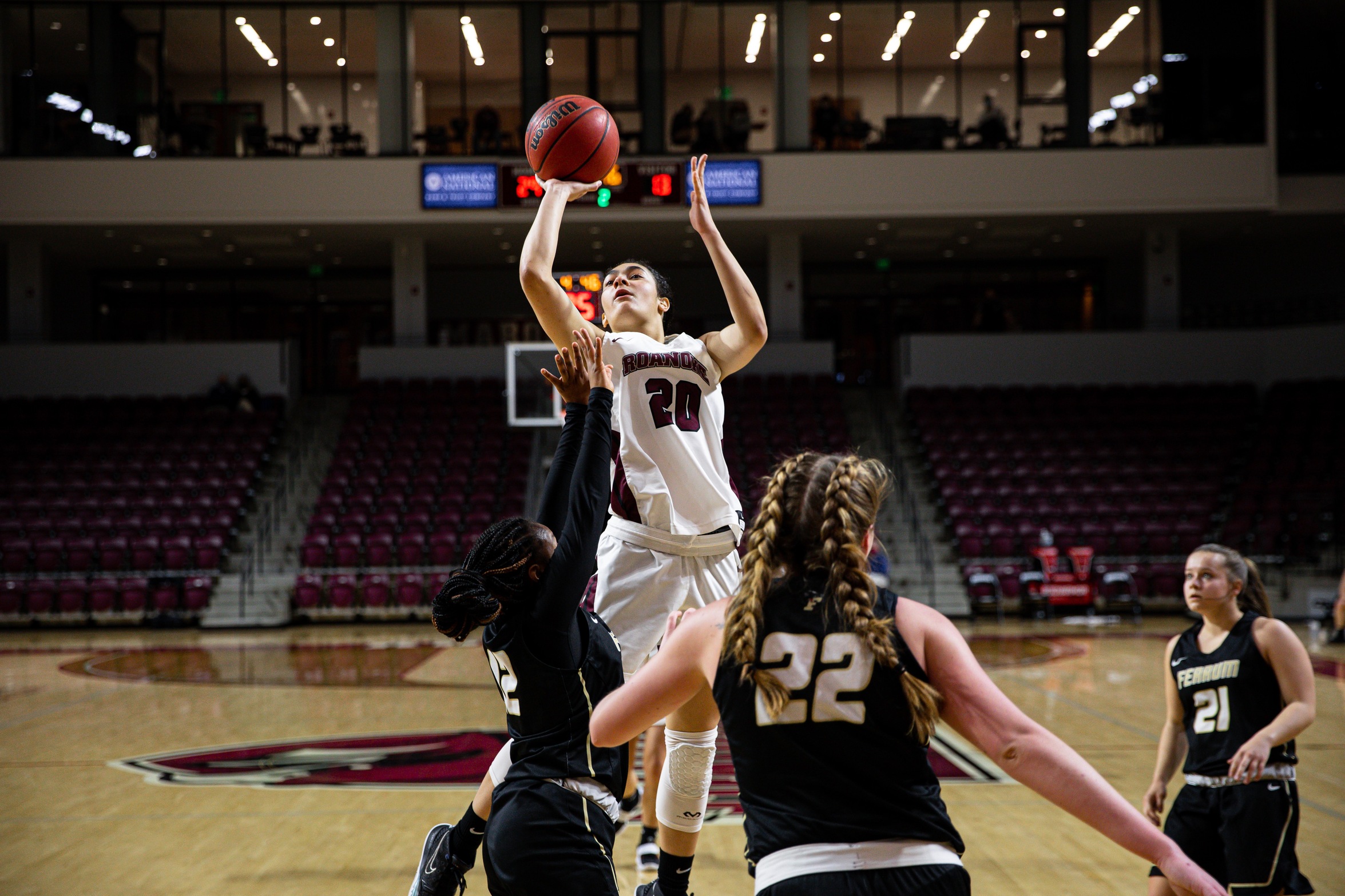 action photo of RC basketball player JaBryah Haverkamp