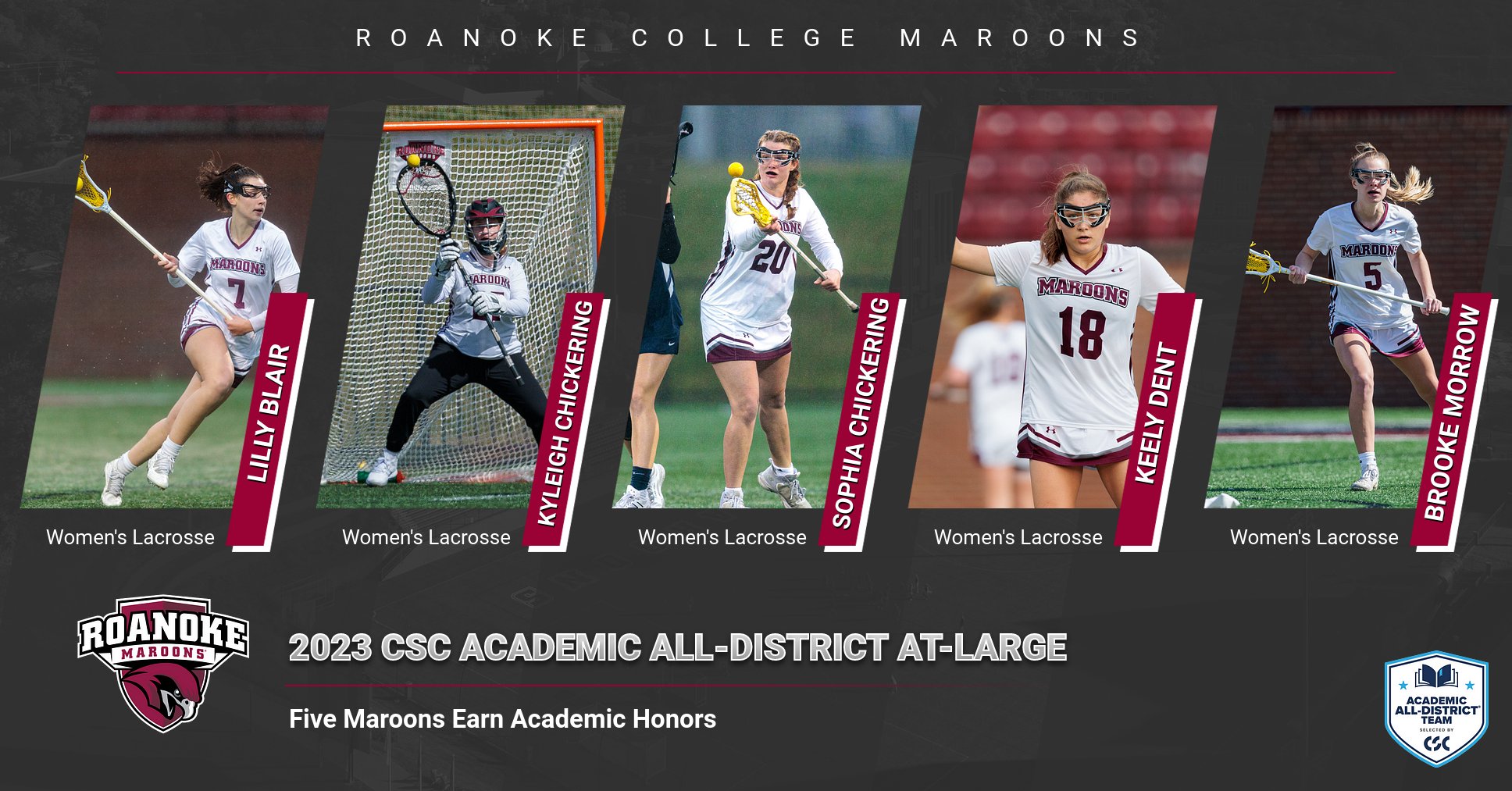 Five Women's Lacrosse Players Named to CSC Academic All-District