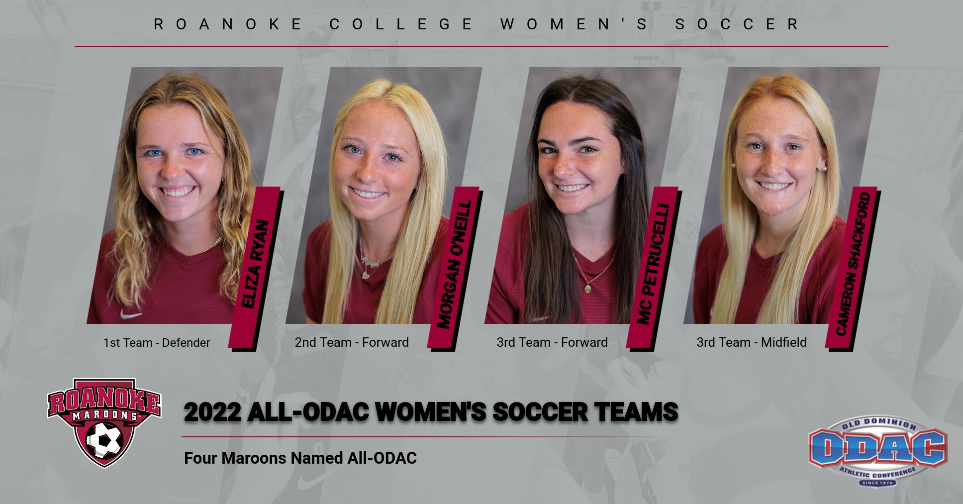 Ryan Named First Team, Leads Four Maroons on All-ODAC Teams