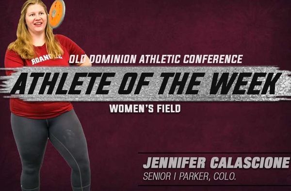 Calascione Named ODAC Athlete of the Week