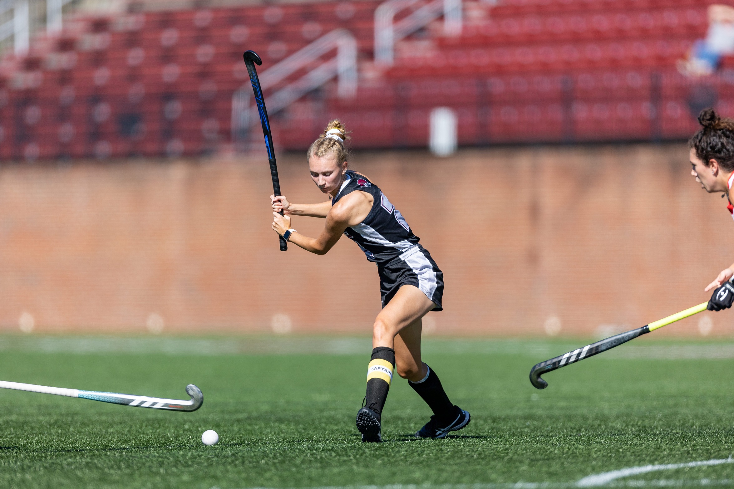 action photo of RC field hockey player Emilee Wooten