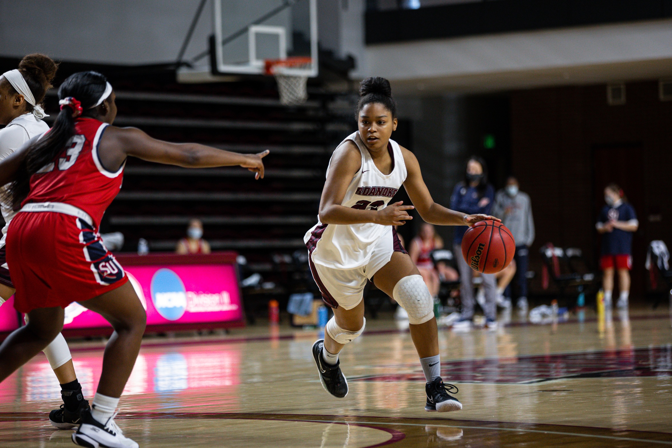 action photo of RC WBB player Ayanna Scarborough